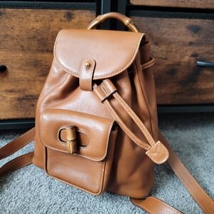 SALE🎉 Authentic Gucci Leather Bamboo Backpack